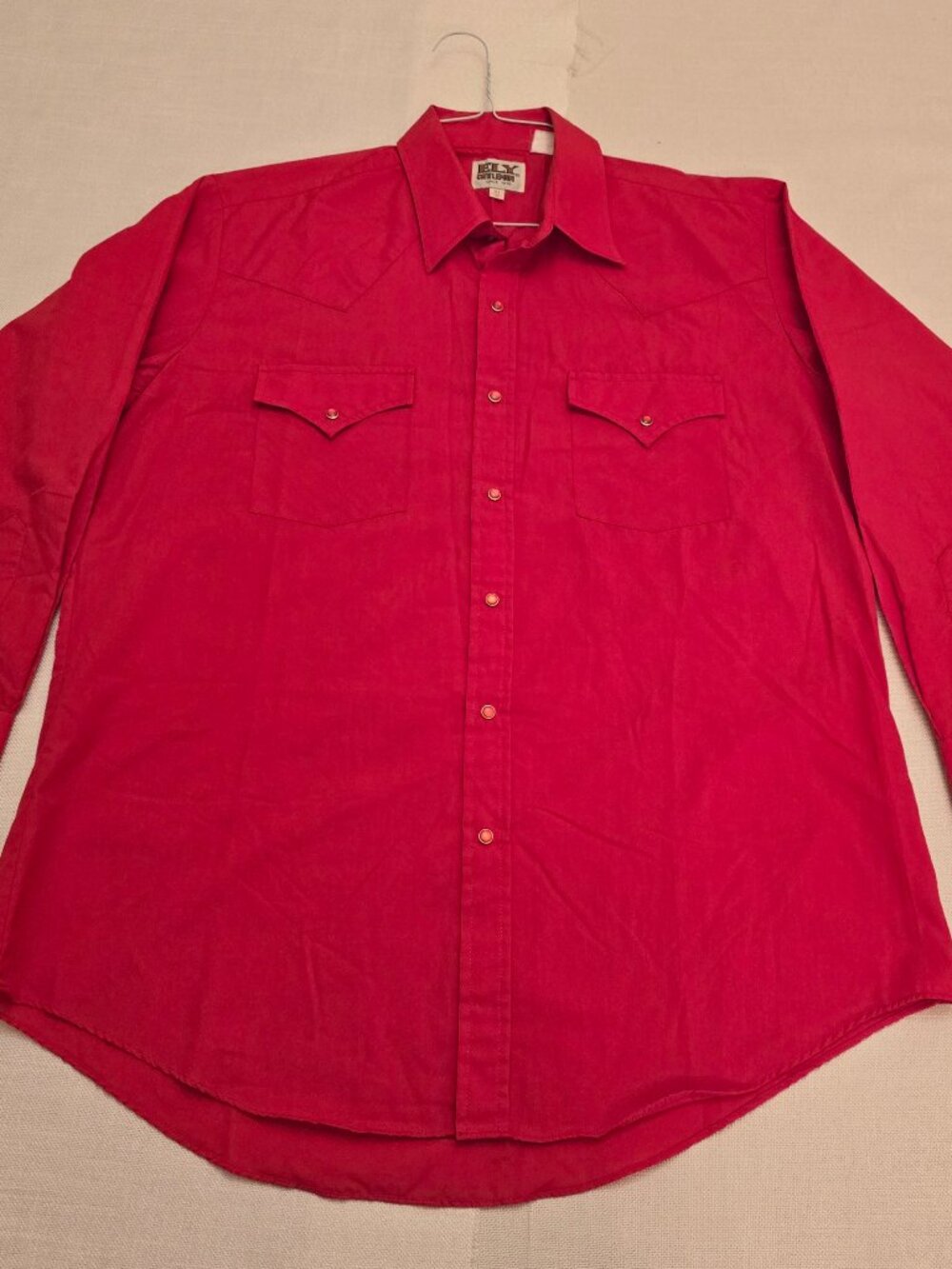 Western-core Ely Cattleman red pearl snap shirt